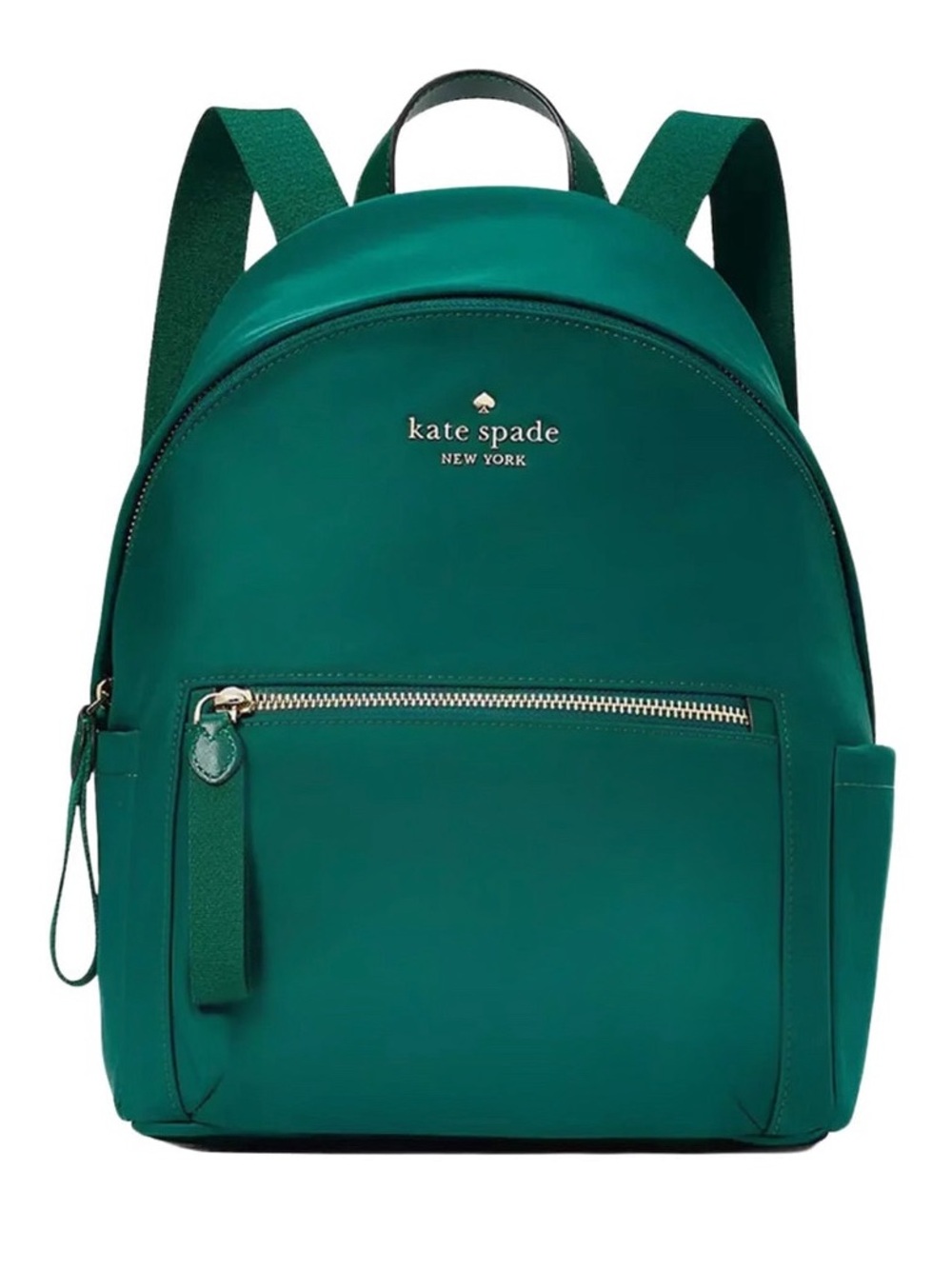 Kate Spade Chelsea Medium Deep Jade Green Nylon Shoulder Backpack